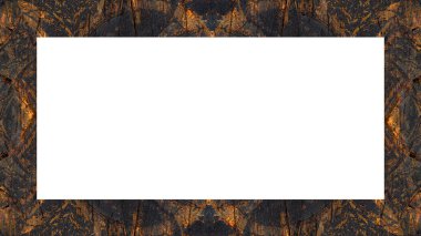 Yaşlı Grunge soyulmuş, soyulmuş, plastik duvarlı, soyulmuş antika çatallı desenli bir çerçeve. Retro Stucco çizilmiş desen. Resim için Boş Alan, Metin. Dikdörtgen yatay Sancak