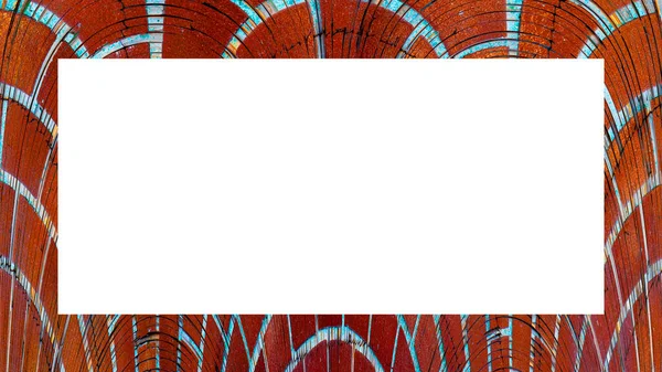 具有抽象的古裂隙结构的老磨牙风化剥皮粉刷墙框架 复古Stucco Scratched模式 空的图像空间 矩形水平横幅 — 图库照片