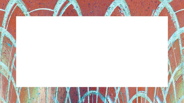 Oude Grunge Verweerde Geschilde Gips Wandlijst Met Abstracte Antieke Gebarsten — Stockfoto