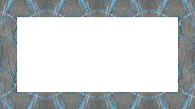 Yaşlı Grunge soyulmuş, soyulmuş, plastik duvarlı, soyulmuş antika çatallı desenli bir çerçeve. Retro Stucco çizilmiş desen. Resim için Boş Alan, Metin. Dikdörtgen yatay Sancak