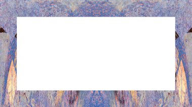 Yaşlı Grunge soyulmuş, soyulmuş, plastik duvarlı, soyulmuş antika çatallı desenli bir çerçeve. Retro Stucco çizilmiş desen. Resim için Boş Alan, Metin. Dikdörtgen yatay Sancak