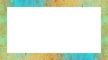 Yaşlı Grunge soyulmuş, soyulmuş, plastik duvarlı, soyulmuş antika çatallı desenli bir çerçeve. Retro Stucco çizilmiş desen. Resim için Boş Alan, Metin. Dikdörtgen yatay Sancak