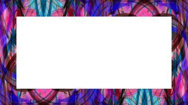 Yaşlı Grunge soyulmuş, soyulmuş, plastik duvarlı, soyulmuş antika çatallı desenli bir çerçeve. Retro Stucco çizilmiş desen. Resim için Boş Alan, Metin. Dikdörtgen yatay Sancak