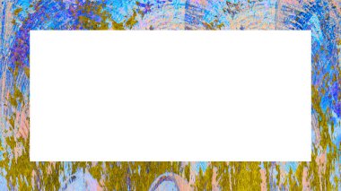 Yaşlı Grunge soyulmuş, soyulmuş, plastik duvarlı, soyulmuş antika çatallı desenli bir çerçeve. Retro Stucco çizilmiş desen. Resim için Boş Alan, Metin. Dikdörtgen yatay Sancak