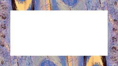 Yaşlı Grunge soyulmuş, soyulmuş, plastik duvarlı, soyulmuş antika çatallı desenli bir çerçeve. Retro Stucco çizilmiş desen. Resim için Boş Alan, Metin. Dikdörtgen yatay Sancak