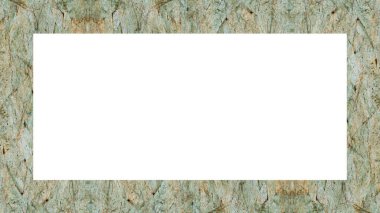 Yaşlı Grunge soyulmuş, soyulmuş, plastik duvarlı, soyulmuş antika çatallı desenli bir çerçeve. Retro Stucco çizilmiş desen. Resim için Boş Alan, Metin. Dikdörtgen yatay Sancak