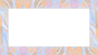 Yaşlı Grunge soyulmuş, soyulmuş, plastik duvarlı, soyulmuş antika çatallı desenli bir çerçeve. Retro Stucco çizilmiş desen. Resim için Boş Alan, Metin. Dikdörtgen yatay Sancak