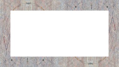 Yaşlı Grunge soyulmuş, soyulmuş, plastik duvarlı, soyulmuş antika çatallı desenli bir çerçeve. Retro Stucco çizilmiş desen. Resim için Boş Alan, Metin. Dikdörtgen yatay Sancak