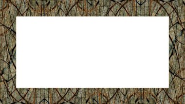 Yaşlı Grunge soyulmuş, soyulmuş, plastik duvarlı, soyulmuş antika çatallı desenli bir çerçeve. Retro Stucco çizilmiş desen. Resim için Boş Alan, Metin. Dikdörtgen yatay Sancak