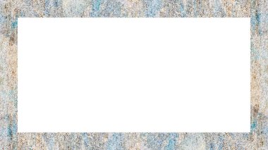 Yaşlı Grunge soyulmuş, soyulmuş, plastik duvarlı, soyulmuş antika çatallı desenli bir çerçeve. Retro Stucco çizilmiş desen. Resim için Boş Alan, Metin. Dikdörtgen yatay Sancak