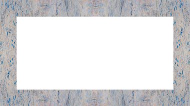 Yaşlı Grunge soyulmuş, soyulmuş, plastik duvarlı, soyulmuş antika çatallı desenli bir çerçeve. Retro Stucco çizilmiş desen. Resim için Boş Alan, Metin. Dikdörtgen yatay Sancak