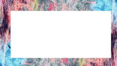 Yaşlı Grunge soyulmuş, soyulmuş, plastik duvarlı, soyulmuş antika çatallı desenli bir çerçeve. Retro Stucco çizilmiş desen. Resim için Boş Alan, Metin. Dikdörtgen yatay Sancak
