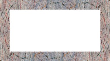 Yaşlı Grunge soyulmuş, soyulmuş, plastik duvarlı, soyulmuş antika çatallı desenli bir çerçeve. Retro Stucco çizilmiş desen. Resim için Boş Alan, Metin. Dikdörtgen yatay Sancak