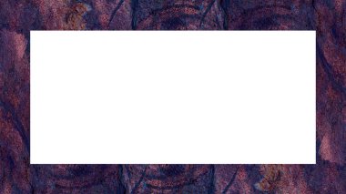 Yaşlı Grunge soyulmuş, soyulmuş, plastik duvarlı, soyulmuş antika çatallı desenli bir çerçeve. Retro Stucco çizilmiş desen. Resim için Boş Alan, Metin. Dikdörtgen yatay Sancak
