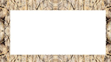 Yaşlı Grunge soyulmuş, soyulmuş, plastik duvarlı, soyulmuş antika çatallı desenli bir çerçeve. Retro Stucco çizilmiş desen. Resim için Boş Alan, Metin. Dikdörtgen yatay Sancak