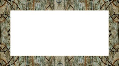 Yaşlı Grunge soyulmuş, soyulmuş, plastik duvarlı, soyulmuş antika çatallı desenli bir çerçeve. Retro Stucco çizilmiş desen. Resim için Boş Alan, Metin. Dikdörtgen yatay Sancak