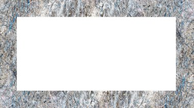 Yaşlı Grunge soyulmuş, soyulmuş, plastik duvarlı, soyulmuş antika çatallı desenli bir çerçeve. Retro Stucco çizilmiş desen. Resim için Boş Alan, Metin. Dikdörtgen yatay Sancak