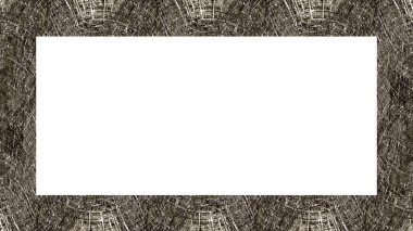 Yaşlı Grunge soyulmuş, soyulmuş, plastik duvarlı, soyulmuş antika çatallı desenli bir çerçeve. Retro Stucco çizilmiş desen. Resim için Boş Alan, Metin. Dikdörtgen yatay Sancak