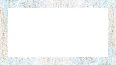 Yaşlı Grunge soyulmuş, soyulmuş, plastik duvarlı, soyulmuş antika çatallı desenli bir çerçeve. Retro Stucco çizilmiş desen. Resim için Boş Alan, Metin. Dikdörtgen yatay Sancak