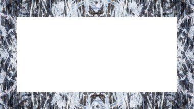 Yaşlı Grunge soyulmuş, soyulmuş, plastik duvarlı, soyulmuş antika çatallı desenli bir çerçeve. Retro Stucco çizilmiş desen. Resim için Boş Alan, Metin. Dikdörtgen yatay Sancak