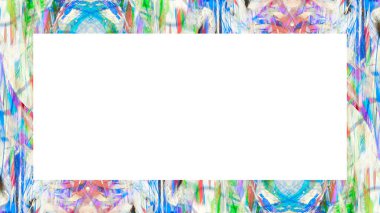 Yaşlı Grunge soyulmuş, soyulmuş, plastik duvarlı, soyulmuş antika çatallı desenli bir çerçeve. Retro Stucco çizilmiş desen. Resim için Boş Alan, Metin. Dikdörtgen yatay Sancak