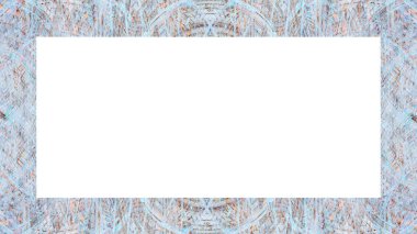 Yaşlı Grunge soyulmuş, soyulmuş, plastik duvarlı, soyulmuş antika çatallı desenli bir çerçeve. Retro Stucco çizilmiş desen. Resim için Boş Alan, Metin. Dikdörtgen yatay Sancak