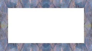 Yaşlı Grunge soyulmuş, soyulmuş, plastik duvarlı, soyulmuş antika çatallı desenli bir çerçeve. Retro Stucco çizilmiş desen. Resim için Boş Alan, Metin. Dikdörtgen yatay Sancak