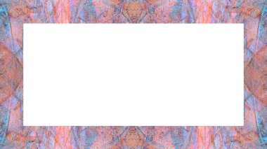 Yaşlı Grunge soyulmuş, soyulmuş, plastik duvarlı, soyulmuş antika çatallı desenli bir çerçeve. Retro Stucco çizilmiş desen. Resim için Boş Alan, Metin. Dikdörtgen yatay Sancak