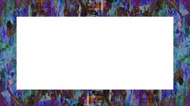 Yaşlı Grunge soyulmuş, soyulmuş, plastik duvarlı, soyulmuş antika çatallı desenli bir çerçeve. Retro Stucco çizilmiş desen. Resim için Boş Alan, Metin. Dikdörtgen yatay Sancak