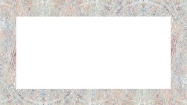 Yaşlı Grunge soyulmuş, soyulmuş, plastik duvarlı, soyulmuş antika çatallı desenli bir çerçeve. Retro Stucco çizilmiş desen. Resim için Boş Alan, Metin. Dikdörtgen yatay Sancak