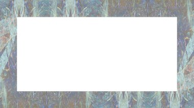 Yaşlı Grunge soyulmuş, soyulmuş, plastik duvarlı, soyulmuş antika çatallı desenli bir çerçeve. Retro Stucco çizilmiş desen. Resim için Boş Alan, Metin. Dikdörtgen yatay Sancak