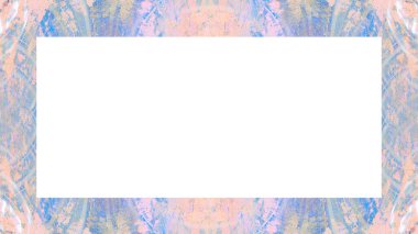 Yaşlı Grunge soyulmuş, soyulmuş, plastik duvarlı, soyulmuş antika çatallı desenli bir çerçeve. Retro Stucco çizilmiş desen. Resim için Boş Alan, Metin. Dikdörtgen yatay Sancak