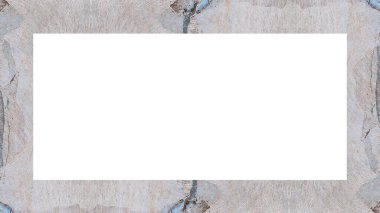 Yaşlı Grunge soyulmuş, soyulmuş, plastik duvarlı, soyulmuş antika çatallı desenli bir çerçeve. Retro Stucco çizilmiş desen. Resim için Boş Alan, Metin. Dikdörtgen yatay Sancak