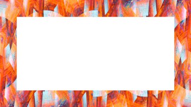 Yaşlı Grunge soyulmuş, soyulmuş, plastik duvarlı, soyulmuş antika çatallı desenli bir çerçeve. Retro Stucco çizilmiş desen. Resim için Boş Alan, Metin. Dikdörtgen yatay Sancak