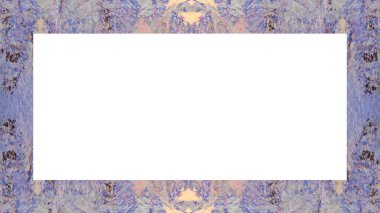 Yaşlı Grunge soyulmuş, soyulmuş, plastik duvarlı, soyulmuş antika çatallı desenli bir çerçeve. Retro Stucco çizilmiş desen. Resim için Boş Alan, Metin. Dikdörtgen yatay Sancak