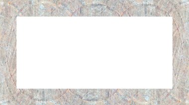 Yaşlı Grunge soyulmuş, soyulmuş, plastik duvarlı, soyulmuş antika çatallı desenli bir çerçeve. Retro Stucco çizilmiş desen. Resim için Boş Alan, Metin. Dikdörtgen yatay Sancak