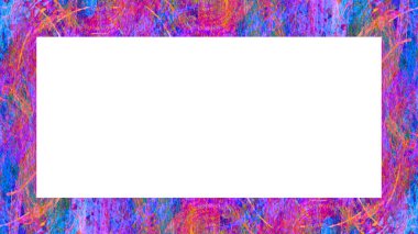 Yaşlı Grunge soyulmuş, soyulmuş, plastik duvarlı, soyulmuş antika çatallı desenli bir çerçeve. Retro Stucco çizilmiş desen. Resim için Boş Alan, Metin. Dikdörtgen yatay Sancak