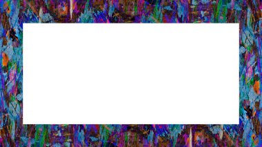 Yaşlı Grunge soyulmuş, soyulmuş, plastik duvarlı, soyulmuş antika çatallı desenli bir çerçeve. Retro Stucco çizilmiş desen. Resim için Boş Alan, Metin. Dikdörtgen yatay Sancak