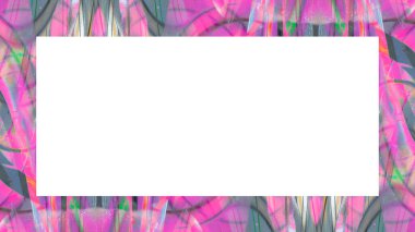 Yaşlı Grunge soyulmuş, soyulmuş, plastik duvarlı, soyulmuş antika çatallı desenli bir çerçeve. Retro Stucco çizilmiş desen. Resim için Boş Alan, Metin. Dikdörtgen yatay Sancak