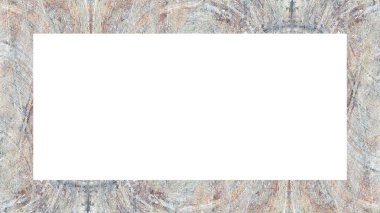 Yaşlı Grunge soyulmuş, soyulmuş, plastik duvarlı, soyulmuş antika çatallı desenli bir çerçeve. Retro Stucco çizilmiş desen. Resim için Boş Alan, Metin. Dikdörtgen yatay Sancak