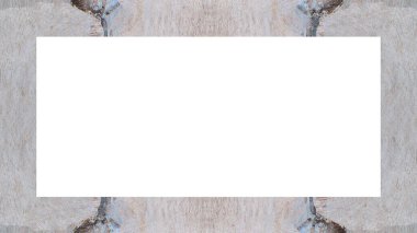 Yaşlı Grunge soyulmuş, soyulmuş, plastik duvarlı, soyulmuş antika çatallı desenli bir çerçeve. Retro Stucco çizilmiş desen. Resim için Boş Alan, Metin. Dikdörtgen yatay Sancak