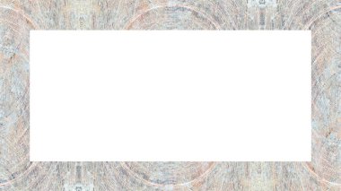 Yaşlı Grunge soyulmuş, soyulmuş, plastik duvarlı, soyulmuş antika çatallı desenli bir çerçeve. Retro Stucco çizilmiş desen. Resim için Boş Alan, Metin. Dikdörtgen yatay Sancak