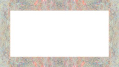 Yaşlı Grunge soyulmuş, soyulmuş, plastik duvarlı, soyulmuş antika çatallı desenli bir çerçeve. Retro Stucco çizilmiş desen. Resim için Boş Alan, Metin. Dikdörtgen yatay Sancak