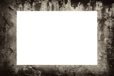 Resim veya metin için ortasında boşluk olan eski grunge desenli çerçeve.  