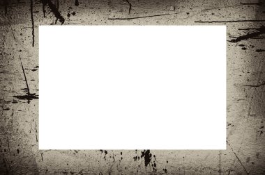 Resim veya metin için ortasında boşluk olan eski grunge desenli çerçeve.  