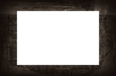 Resim veya metin için ortasında boşluk olan eski grunge desenli çerçeve.  