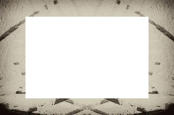 Old Grunge Textured Frame Empty Space Middle Image Text — Stock Photo, Image