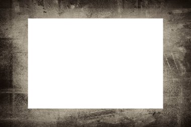 Resim veya metin için ortasında boşluk olan eski grunge desenli çerçeve.  