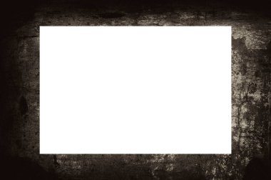 Resim veya metin için ortasında boşluk olan eski grunge desenli çerçeve.  