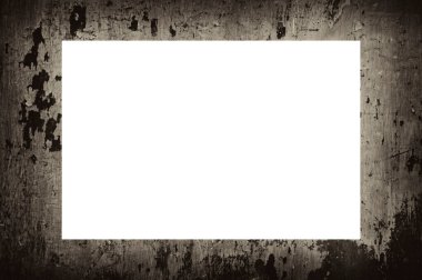 Resim veya metin için ortasında boşluk olan eski grunge desenli çerçeve.  